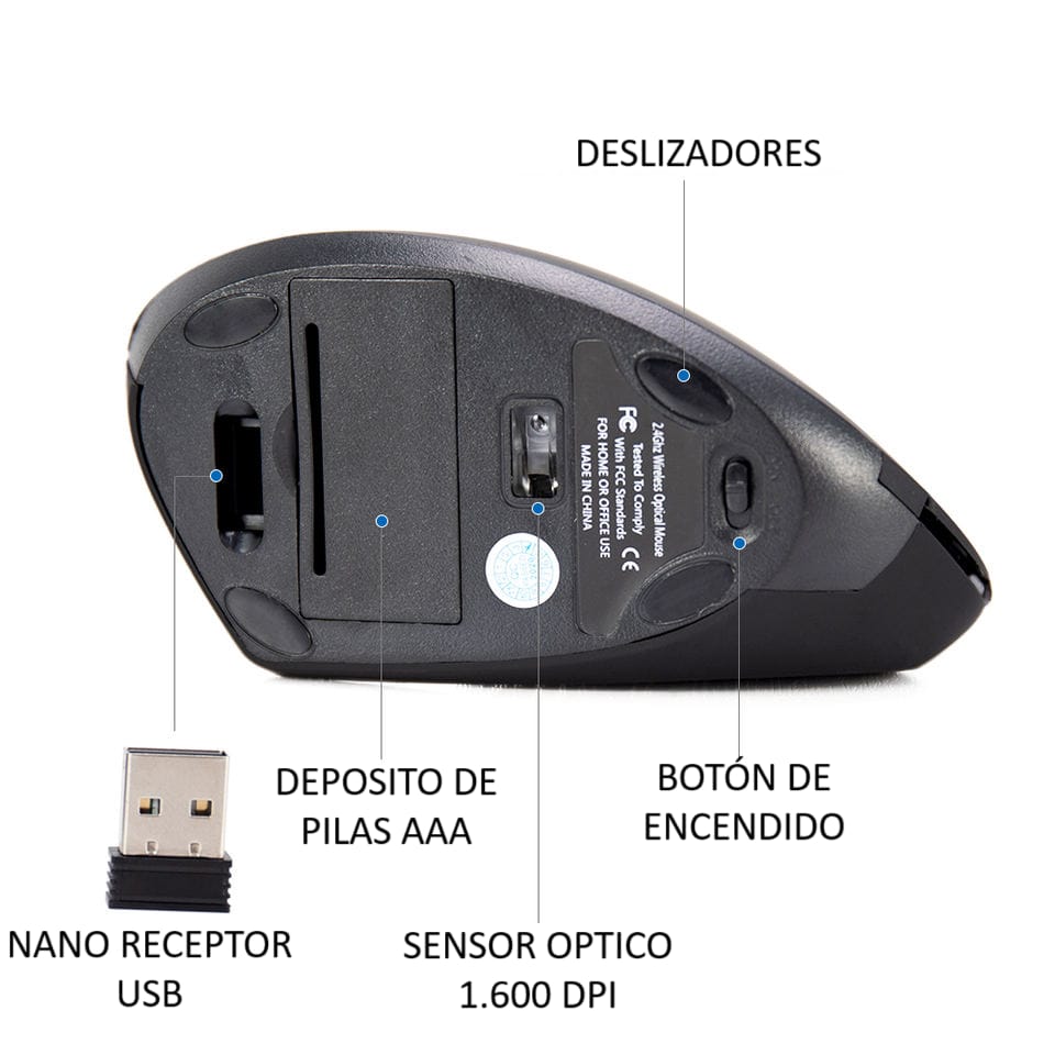 MOUSE VERTICAL INALÁMBRICO