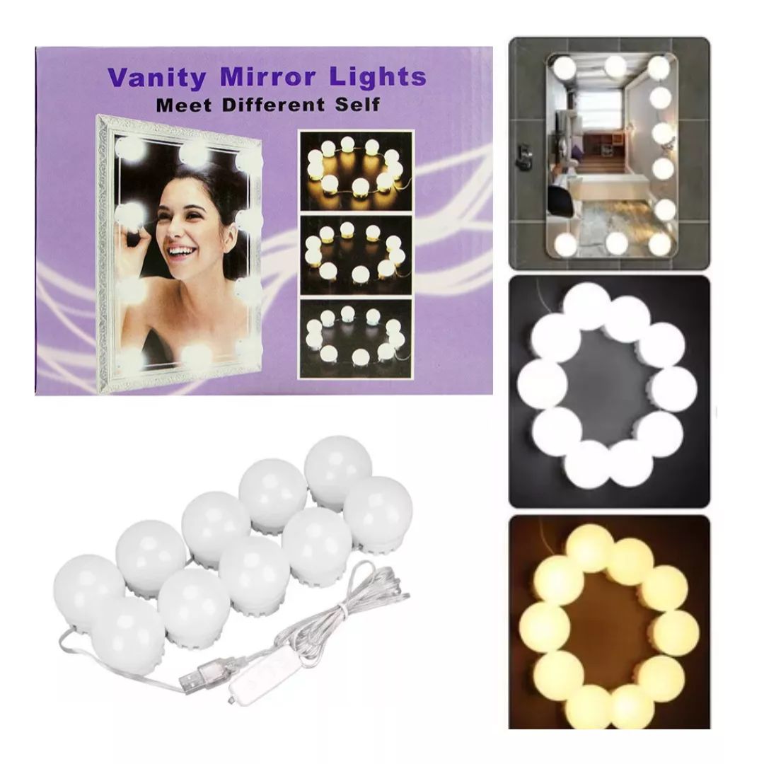 Luces LED Para Espejo Tocador 3 Modos