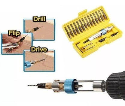 Herramienta Doble Taladro Broca Y Atorni