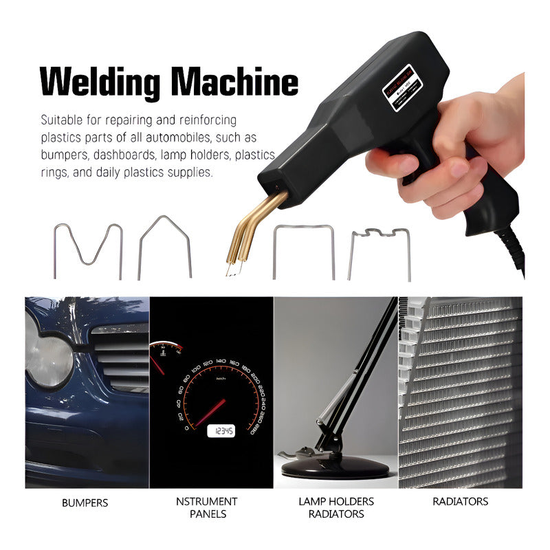 Máquina De Soldar Grapadora De Plástico Caliente Color Negro