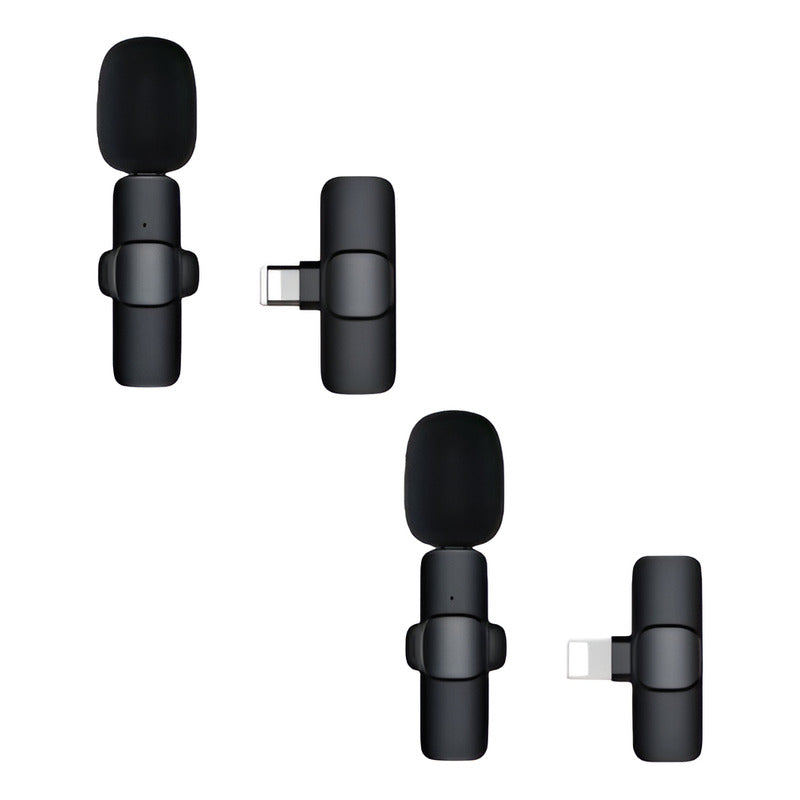 Micrófono Inalámbrico Solapa Lavalier Para Celular Usb-c Color Negro