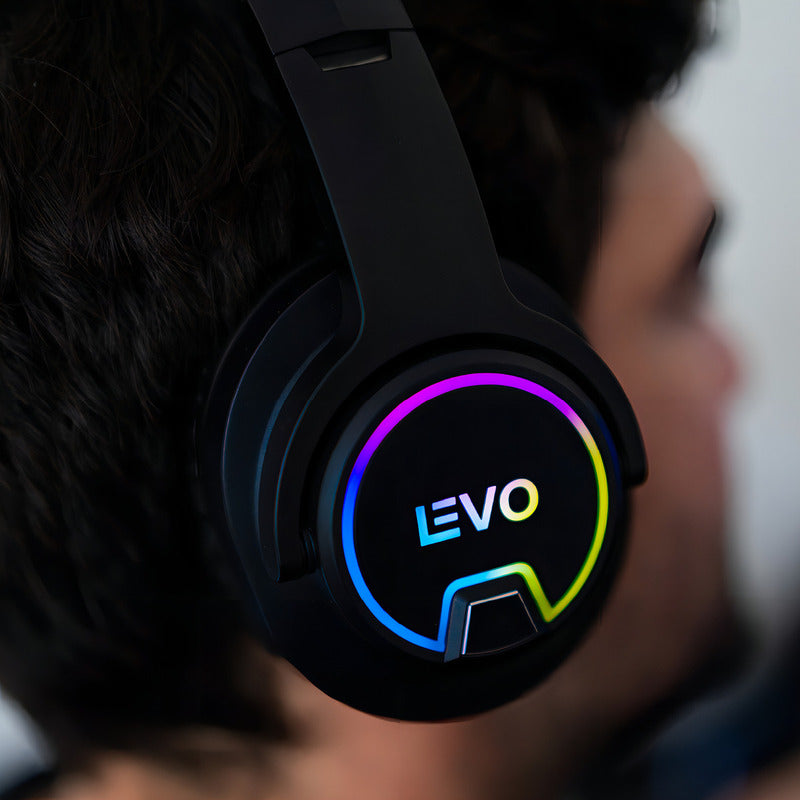 Audífono Gamer Rgb Thunder Con Micrófono Levo Color Negro